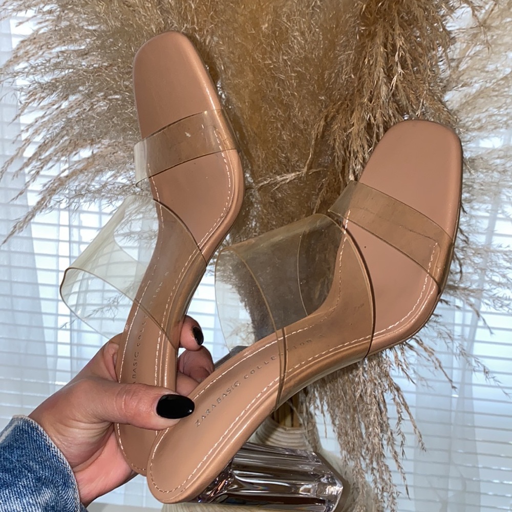Zara clear heels